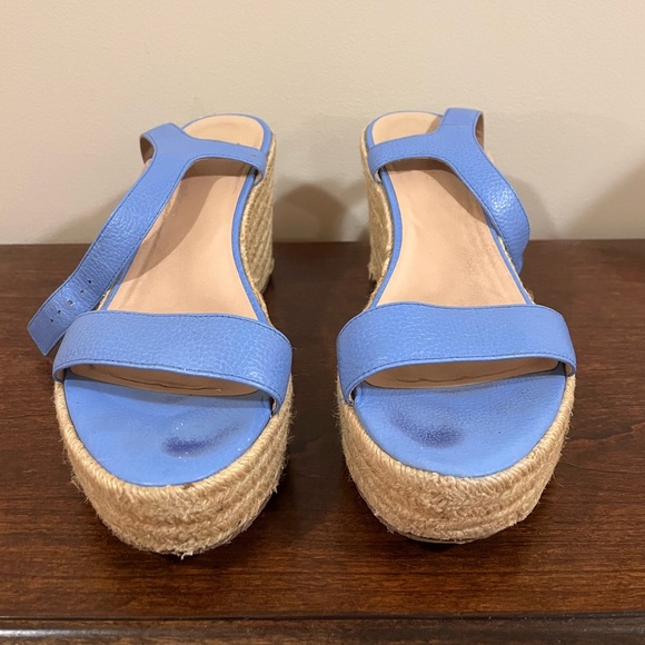 Kate Spade Blue Platform Espadrille Wedge Sandals Size 9M - Picture 3 of 16